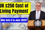 250 Cost of living Payments